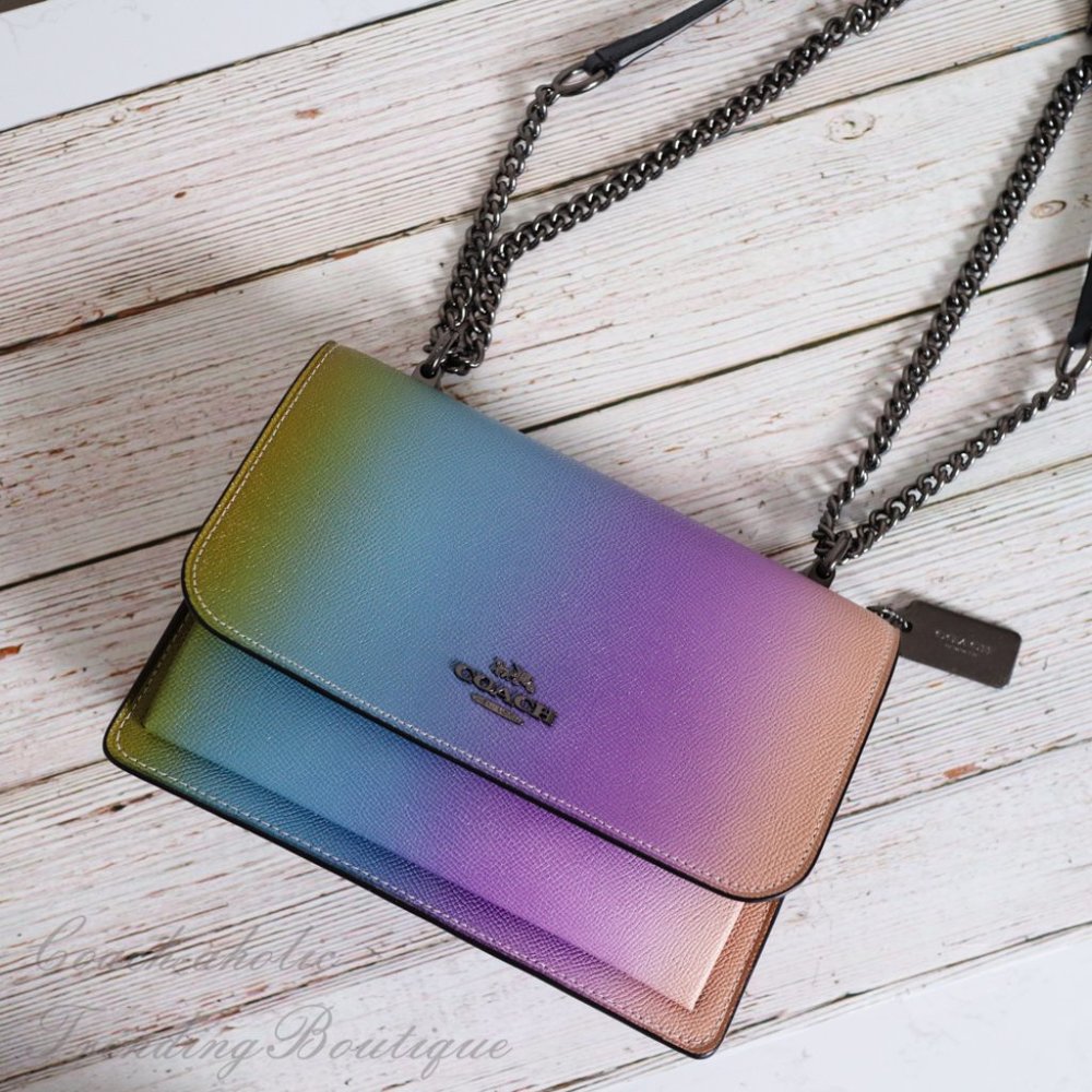 NWT Coach Klare Crossbody Bag Rainbow Ombre *RARE* - Picture 10 of 14